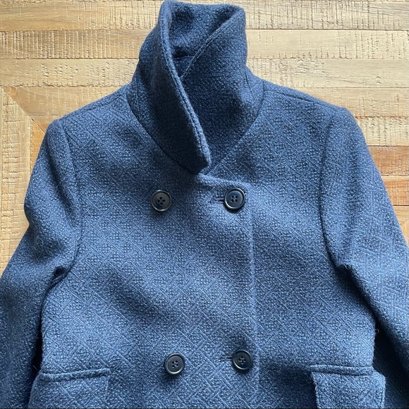 US 4 or US 6, coat, Easter, spring, tailored, lined, large pockets, NWOT, blue - Picture 3 of 9